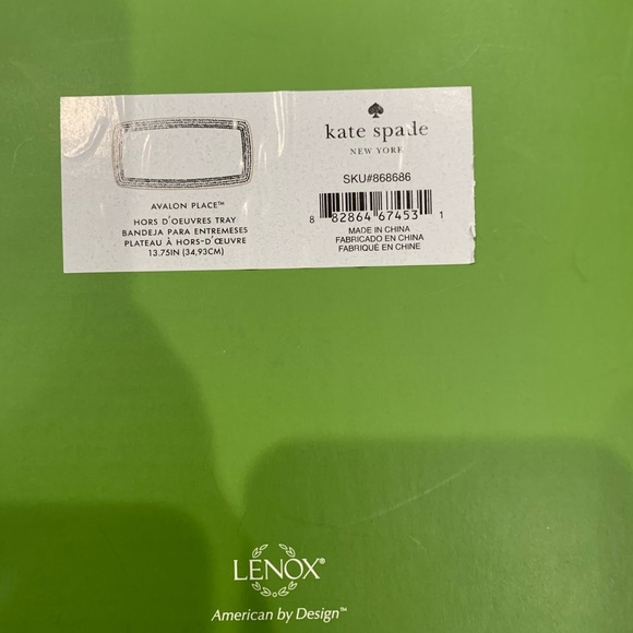 Brand new Kate Spade Avalon Place Hors D’Oeuvres Tray - Picture 5 of 6